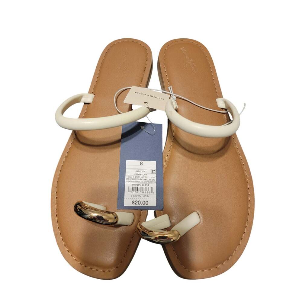 Universal Threads Memory Foam Cream Sandals size S